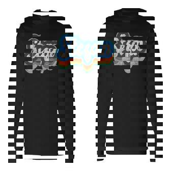 Stefan ファーストネーム 男の子 ヴィンテージスタイル 70年代 80年代 パーソナライズ 長袖Tシャツ - Kawaiitshirt