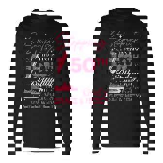 Stepping Into My 50Th Birthday With God's Grace & Mercy Long Sleeve T-Shirt - Thegiftio