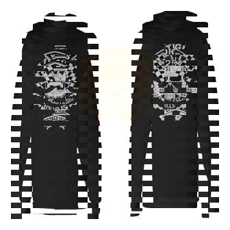 Sturgis 2025 Black Hills Rally Retro Vintage Skull Flags Long Sleeve T-Shirt | Mazezy