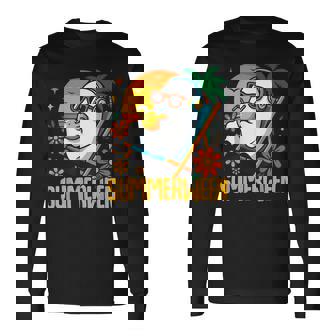 Summerween Ghost Halloween Summer Beach Vibes Long Sleeve T-Shirt | Mazezy