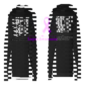 Support Squad Lupus Awareness Purple Autoimmune Disease Long Sleeve T-Shirt - Monsterry