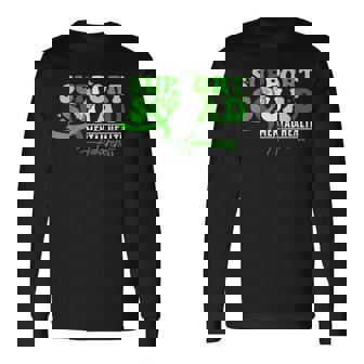 Support Squad Mental Health Awareness May Green Ribbon Long Sleeve T-Shirt - Monsterry