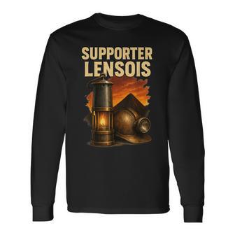 Supporter Lensois Casque De Mineur Et Terrils De Lens T-shirt à manches longues - Cadeauxyz