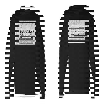 Synthesizer アナログシンセドラムマシン コンピューターヴィンテージオタク 長袖Tシャツ - Kawaiitshirt