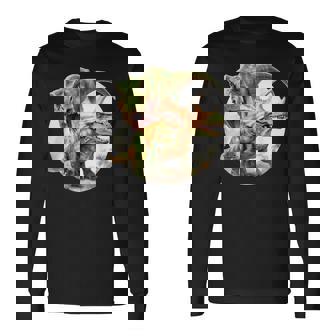 T-Rexs トリケラトプス・ファイティング 長袖Tシャツ - Kawaiitshirt