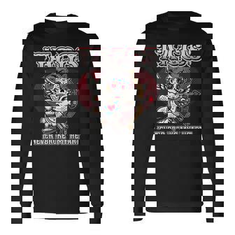 Taco Lovers バレンタインデー シュガースカル キューピッド メキシカンアート 長袖Tシャツ - Kawaiitshirt