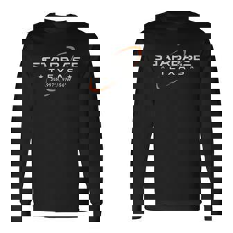 Texas Coordinates Boca Chica Starbase Minimal Science Long Sleeve T-Shirt - Monsterry
