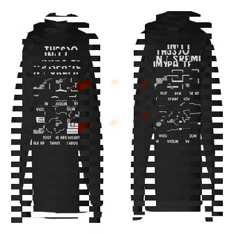 Things I Do In Mypare Time ヴァイオリン 長袖Tシャツ - Kawaiitshirt