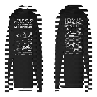 Things I Do In Mypare Time 面白い野球愛好家 長袖Tシャツ - Kawaiitshirt