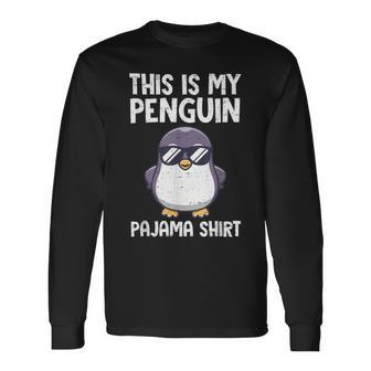 This Is My Penguin パジャマ シャツ キッズ ボーイズ ペンギン好き 長袖Tシャツ - Kawaiitshirt
