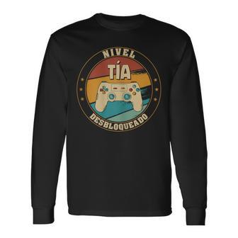 Tía En Prácticas Divertido Futura Gamer Anuncio Embarazadas Camiseta de manga larga - Regaloses