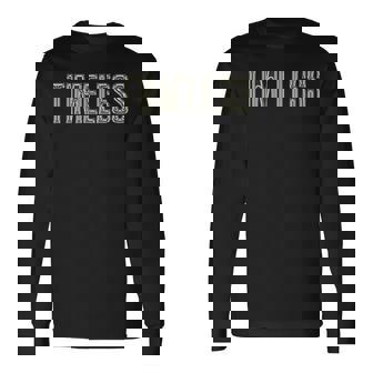 Timeless タイムレス-ブラックホワイト 長袖Tシャツ - Kawaiitshirt