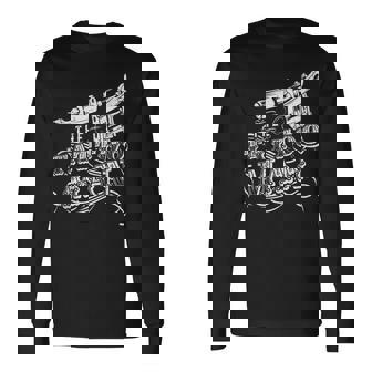 Tinta Artista Del Tatuaje El Hombre Del Tatuaje In Mangas Camiseta de manga larga - Regaloses