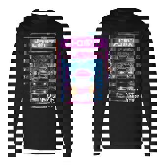 Tokyo City Retro Synthwave Racing Car Japan Tokyo Long Sleeve T-Shirt - Thegiftio