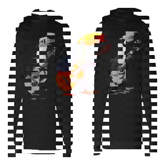 Toucan Jouant De La Guitare Acoustique Toucan Guitariste T-shirt à manches longues - Cadeauxyz