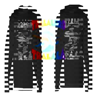 Tralalero Tralala イタリアンブレインロットミーム 長袖Tシャツ - Kawaiitshirt