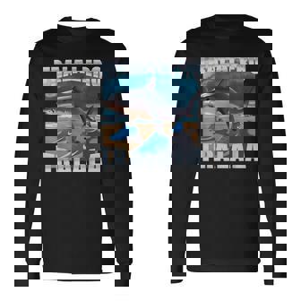 Tralalero Tralalahark Meme イタリアンブレインロットtシャツ 長袖Tシャツ - Kawaiitshirt