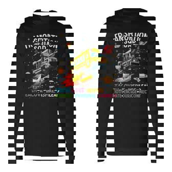 Transportation Squad School Bus Back To School Retro Long Sleeve T-Shirt | Mazezy