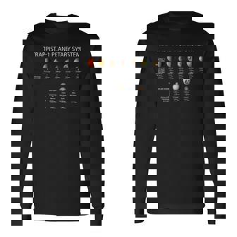 Trappist-1惑星系 太陽系外惑星の発見 長袖Tシャツ - Kawaiitshirt