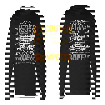 Trompettiste Musicien Ma Tête Je Joue De La Trompette T-shirt à manches longues - Cadeauxyz