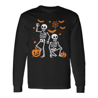Trump Hallloween Skeleton Long Sleeve T-Shirt - Thegiftio UK