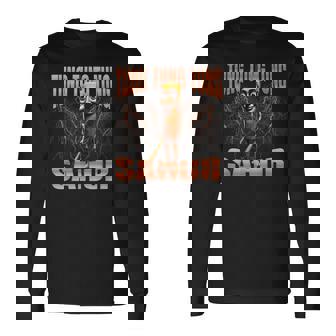 Tung Tung Tungahur 海賊版ブレインロットイタリアンブレインロットミーム 長袖Tシャツ - Kawaiitshirt