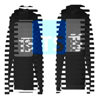Typescript プログラミングロゴ Tsロゴ プログラマーへのギフトに 長袖Tシャツ - Kawaiitshirt