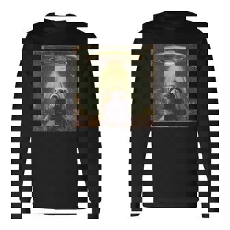 Ufo と面白いナマケモノのセルフィー、面白いナマケモノ 長袖Tシャツ - Kawaiitshirt