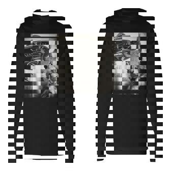 Ufoとリス自撮り面白いリス愛好家 長袖Tシャツ - Kawaiitshirt