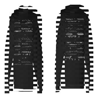 Ufoタイプ 空飛ぶ円盤モデル エイリアンマニア 宇宙ギフト 長袖tシャツ 長袖Tシャツ - Kawaiitshirt