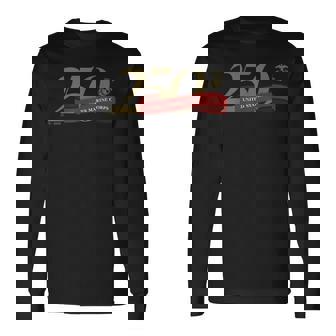 United States Marine Corps 250Th Birthday Gold Logo Long Sleeve T-Shirt | Mazezy