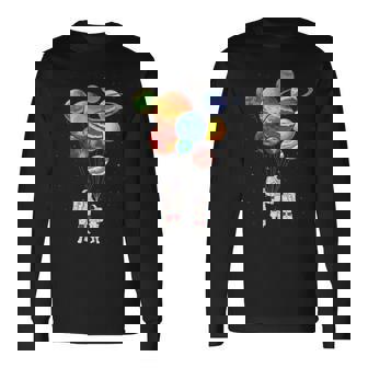 Universo Cielo Estrellado Planetas Espacio Exterior Camiseta de manga larga - Regaloses