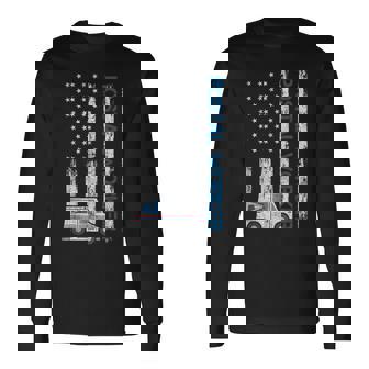 Usa Flag Patriotic Postal Worker Mailman Mail Lady Novelty Long Sleeve T-Shirt - Thegiftio