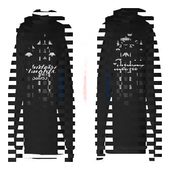 Usaf Thunderbirds Tbirds 57Th Wing Vintage Airshow Long Sleeve T-Shirt - Monsterry