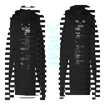 Usaf エアスペース サイバースペース 長袖Tシャツ - Kawaiitshirt