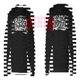 Usher Oldschool Letter Langarmshirts - Seseable
