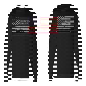 Uss エドウィン A ハワード De-346 船舶図 アメリカ国旗 長袖Tシャツ - Kawaiitshirt