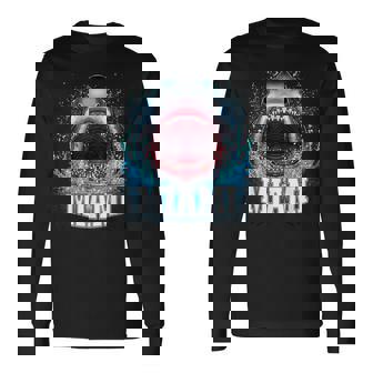 Vacaciones En Miami Florida Graniaje A La Playa Del Tiburón Camiseta de manga larga - Regaloses