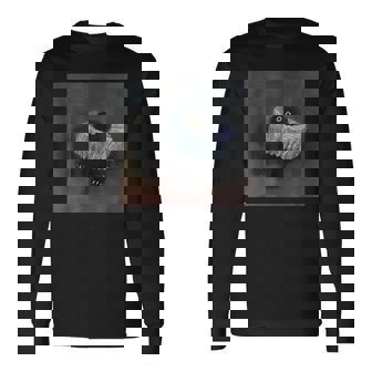 Vanessatockardによる面白い黒猫の絵。 長袖Tシャツ - Kawaiitshirt