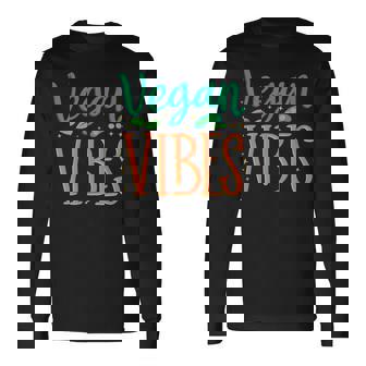 Veganibes 面白いヴィーガン主義 ベジタリアン 植物 ヴィーガン 長袖Tシャツ - Kawaiitshirt