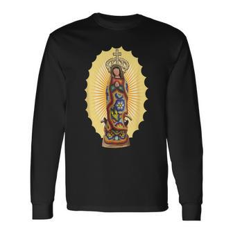 Vierge De Guadeloupe Huichol Guadeloupe Mexicaine Marie T-shirt à manches longues - Cadeauxyz
