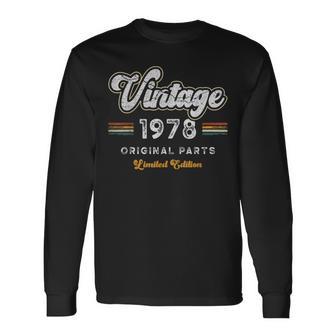Vintage 1978 Piezas Originales 47 Cumpleaños Camiseta de manga larga - Regaloses