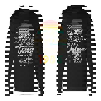 Vintage 1985 Cumpleaños 40 Años Montañas Retro Camiseta de manga larga - Regaloses