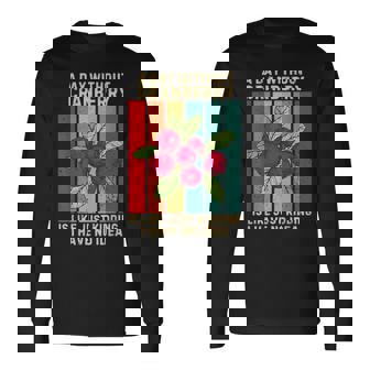 Vintage A Day Without Cranberry I Have No Idea クランベリー 長袖Tシャツ - Kawaiitshirt