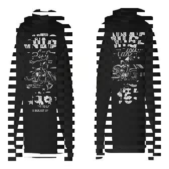 Vintage Born 1965 60Th Birthday クラシック レトロ バイク 長袖Tシャツ - Kawaiitshirt