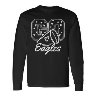 Vintage Eagles High School Go Eagles Pride Heart Long Sleeve T-Shirt - Thegiftio UK