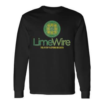 Vintage Lime Wire Retro P2p Computer System Lover Long Sleeve T-Shirt - Thegiftio UK