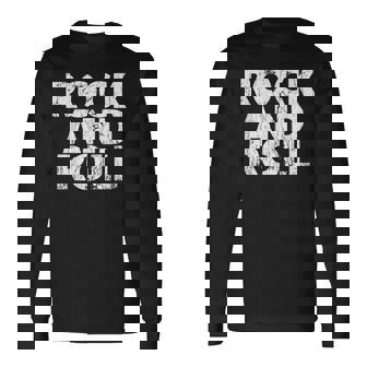 Vintage Grunge Old Rock & Roll Music Rock And Roll 長袖Tシャツ - Kawaiitshirt