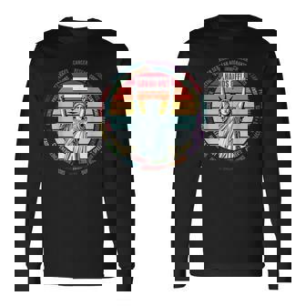 Vintage Hands Off Protest Anti Trump Long Sleeve T-Shirt | Mazezy