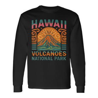 Vintage Hawaii Volcanoes National Park Retro Long Sleeve T-Shirt - Thegiftio UK